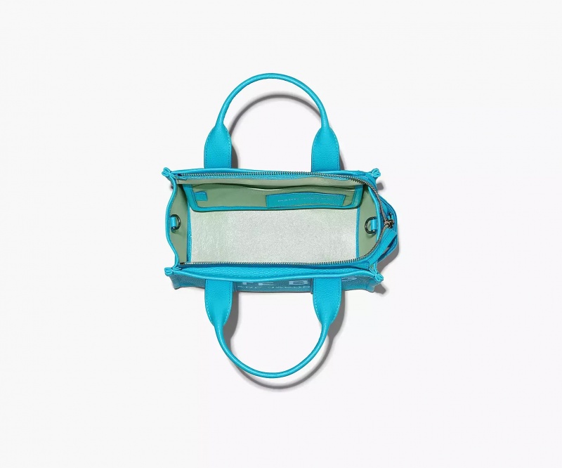 Turquoise Marc Jacobs The Leather Small Women's Tote Bags | EHZS-10892