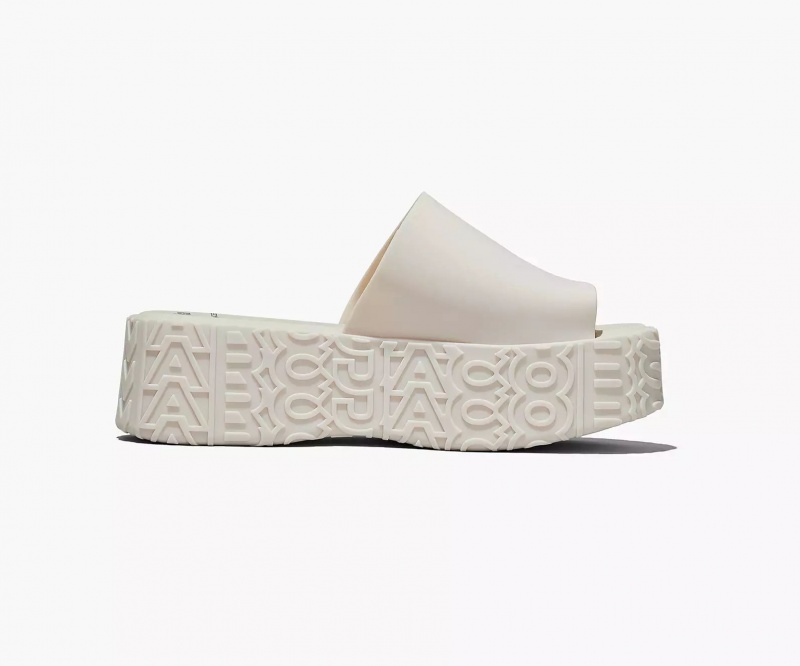 White Marc Jacobs Melissa x Becky Platform Women's Sandals | NOCJ-16934