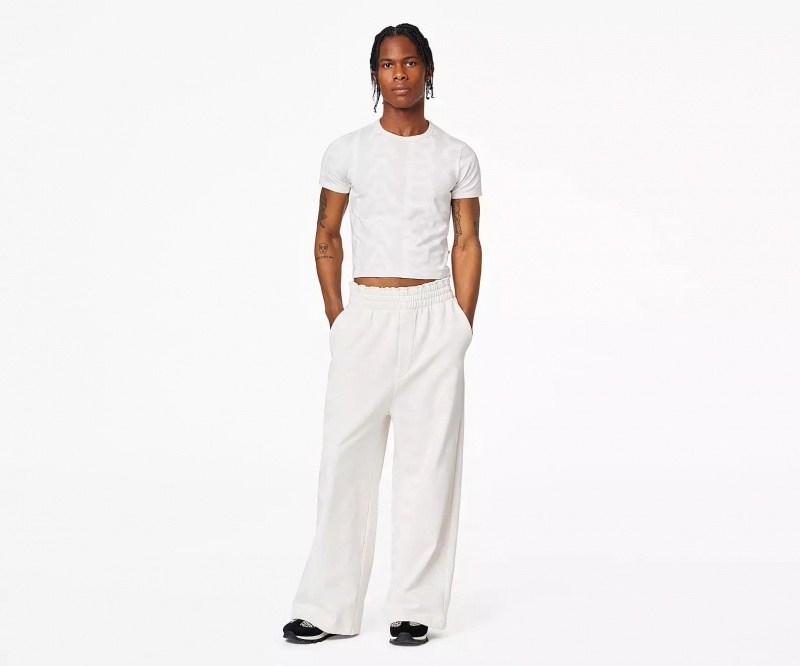 White Marc Jacobs Monogram Oversized Women's Pants | LISD-81320