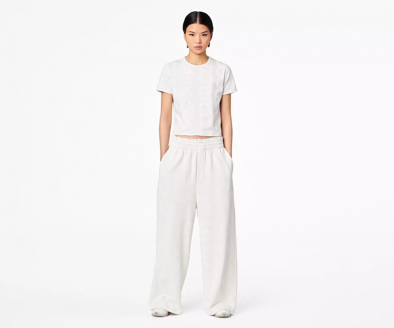 White Marc Jacobs Monogram Oversized Women's Pants | LISD-81320