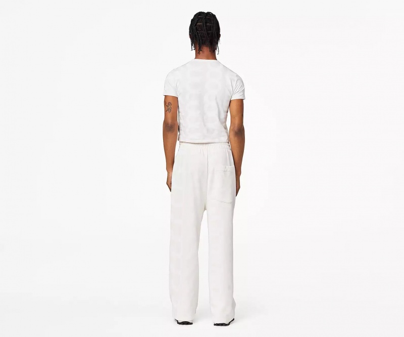 White Marc Jacobs Monogram Oversized Women's Pants | LISD-81320