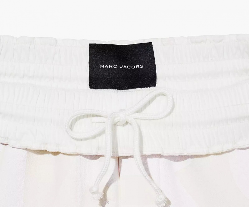 White Marc Jacobs Monogram Oversized Women's Pants | LISD-81320