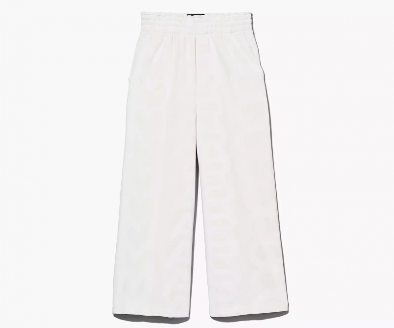 White Marc Jacobs Monogram Oversized Women\'s Pants | LISD-81320