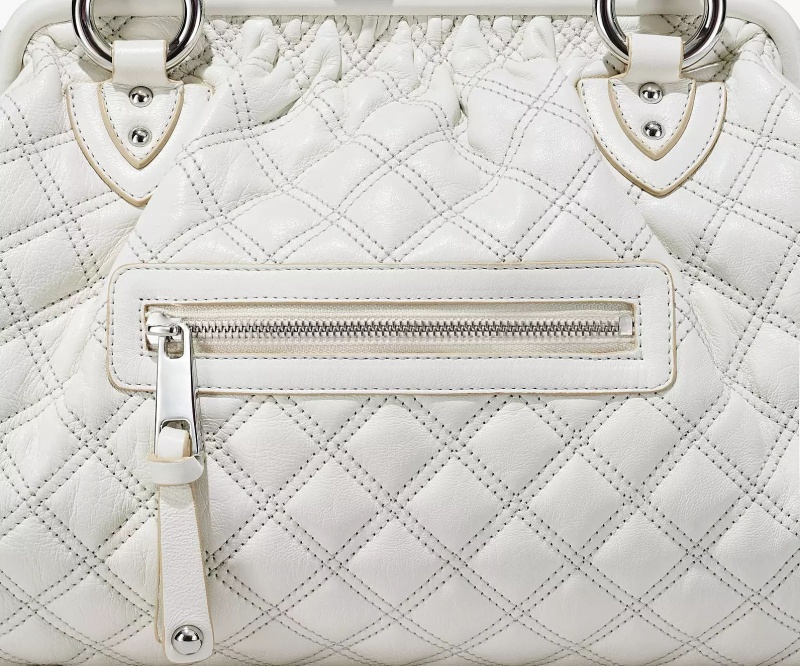 White Marc Jacobs Re-Edition Quilted Leather Women's Shoulder Bags | IJXU-28175