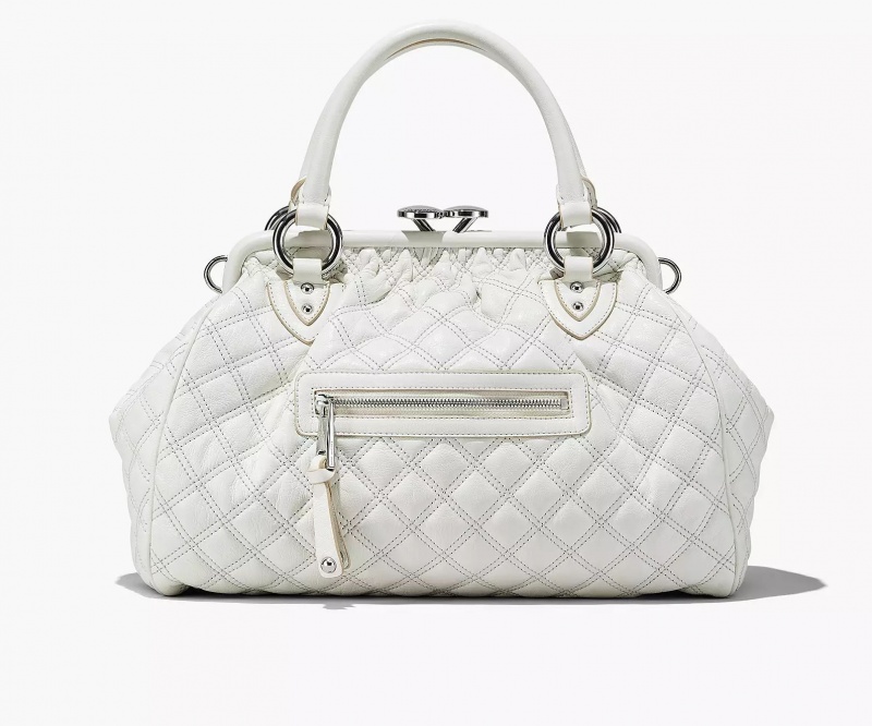 White Marc Jacobs Re-Edition Quilted Leather Women's Shoulder Bags | IJXU-28175