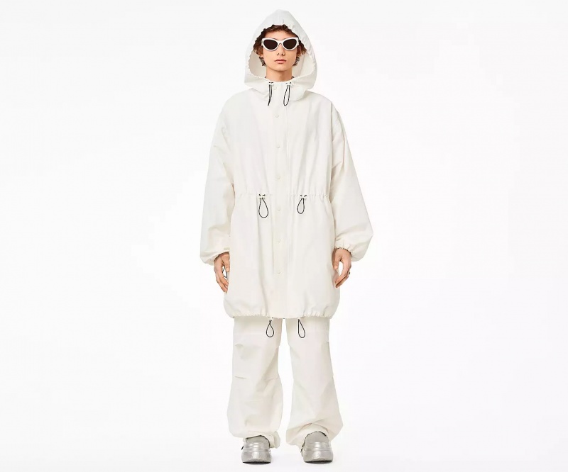 White Marc Jacobs The Balloon Parka Women's Jackets | ZDOM-70394