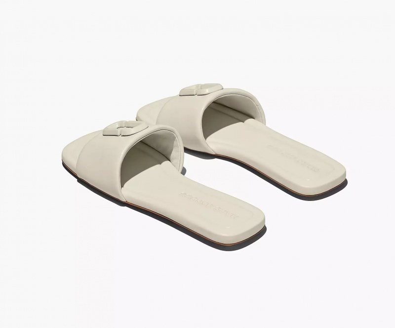 White Marc Jacobs The J Marc Leather Women's Sandals | BSTW-93721