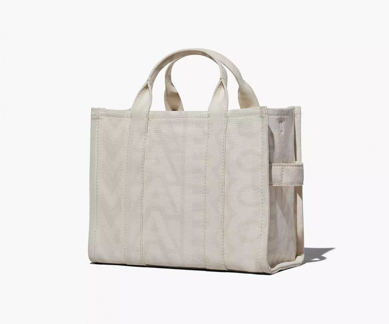 White Marc Jacobs The Outline Monogram Medium Women's Tote Bags | QKCE-68592