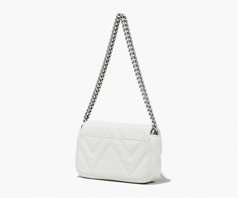 White Marc Jacobs The Quilted Leather J Women's Crossbody Bags | USGY-94612