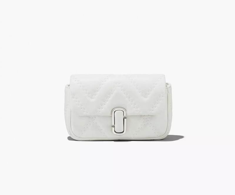 White Marc Jacobs The Quilted Leather J Women's Crossbody Bags | USGY-94612