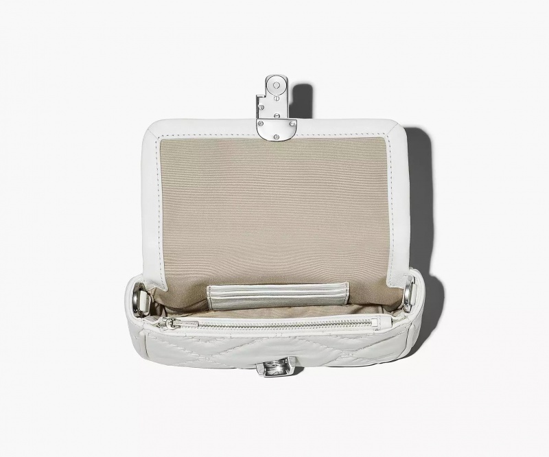 White Marc Jacobs The Quilted Leather J Women's Crossbody Bags | USGY-94612