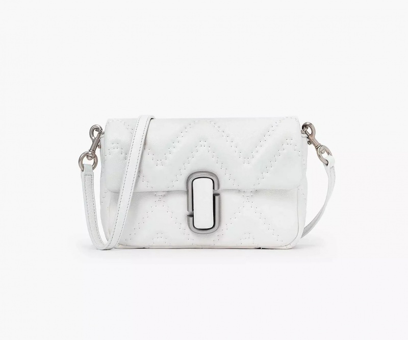 White Marc Jacobs The Quilted Leather J Women's Shoulder Bags | FGYE-58624