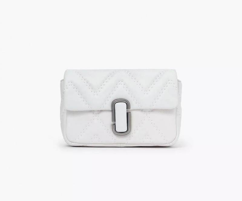 White Marc Jacobs The Quilted Leather J Women's Shoulder Bags | FGYE-58624