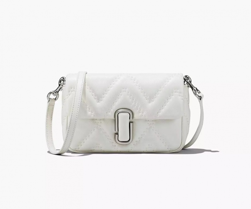 White Marc Jacobs The Quilted Leather J Women's Shoulder Bags | FGYE-58624