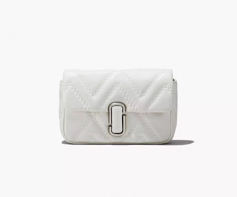 White Marc Jacobs The Quilted Leather J Women's Shoulder Bags | FGYE-58624