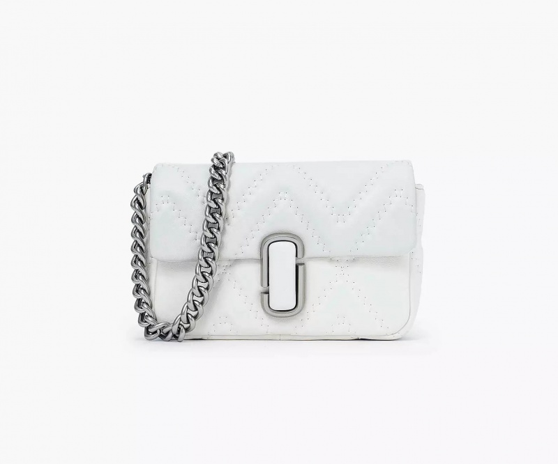 White Marc Jacobs The Quilted Leather J Women\'s Shoulder Bags | FGYE-58624