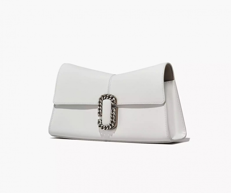 White Marc Jacobs The St. Marc Convertible Clutch Women's Shoulder Bags | LGRQ-34582