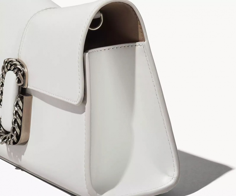 White Marc Jacobs The St. Marc Convertible Clutch Women's Shoulder Bags | LGRQ-34582