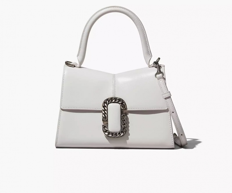 White Marc Jacobs The St. Marc Top Handle Women\'s Satchel Bags | XZPN-18640