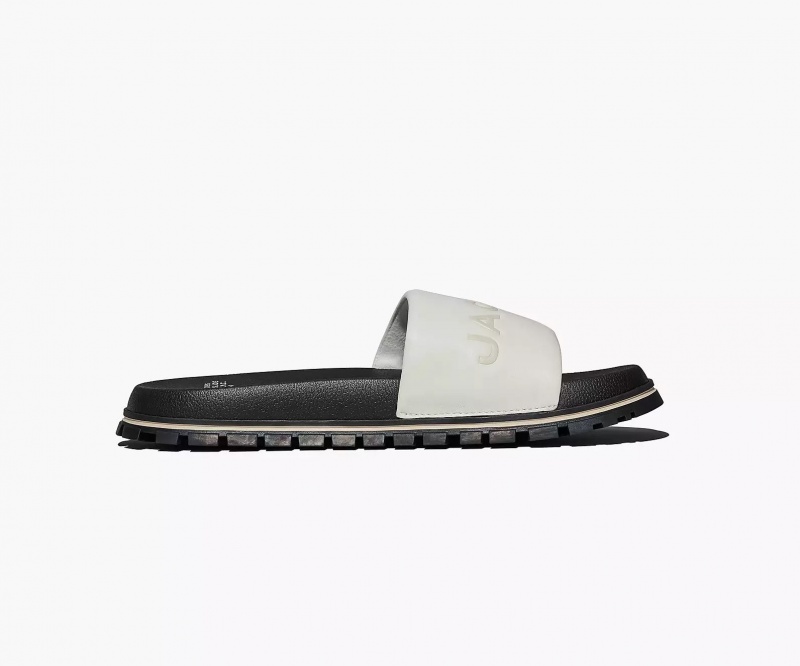 White Marc Jacobs The Terry Women's Sandals | UGPD-93758