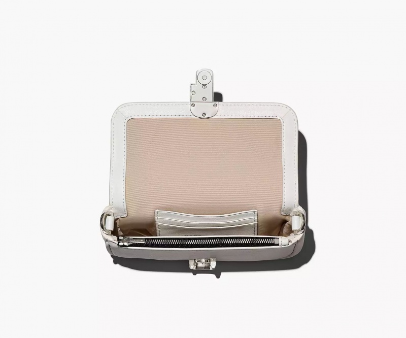 White / Silver Marc Jacobs The J Women's Crossbody Bags | IXEH-19542